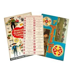 LOT - VTG Pennsylvania Dutch Tourism Travel Brochures Guide Hex Signs Cookbook